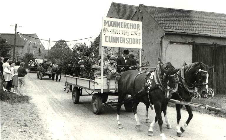 Männergesangsverein in Cunnersdorf bei Kamenz, 1975.