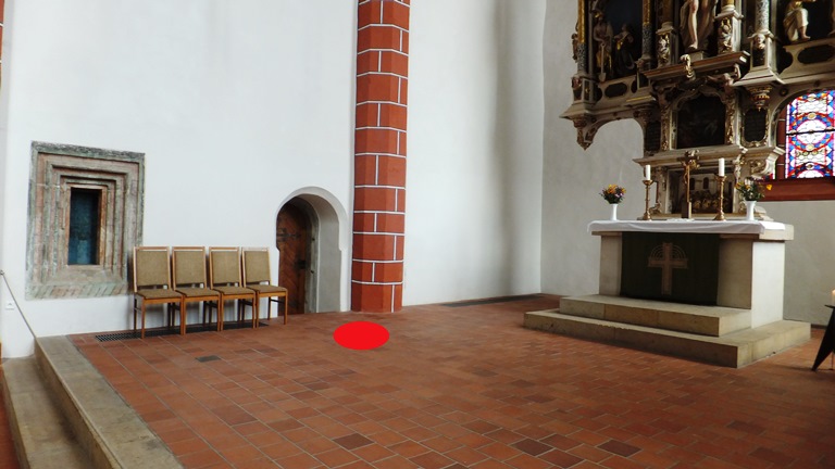 Familienforschung: Grabstelle des Georg Fabricius in der Domherrenkirche St.  Afra in Meißen, Sachsen.