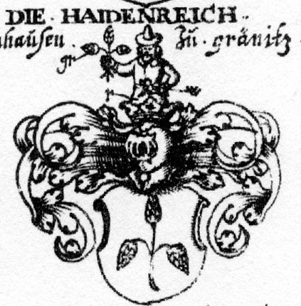 Familienchronik Heydenreich: Wappen des Christoph von Heydenreich, Großwalterdrorf/ Sachsen.