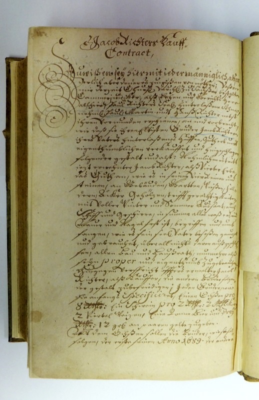 Gerichtsbuch Cunnersdorf Kaufkontrakt Jocob Richter 1687