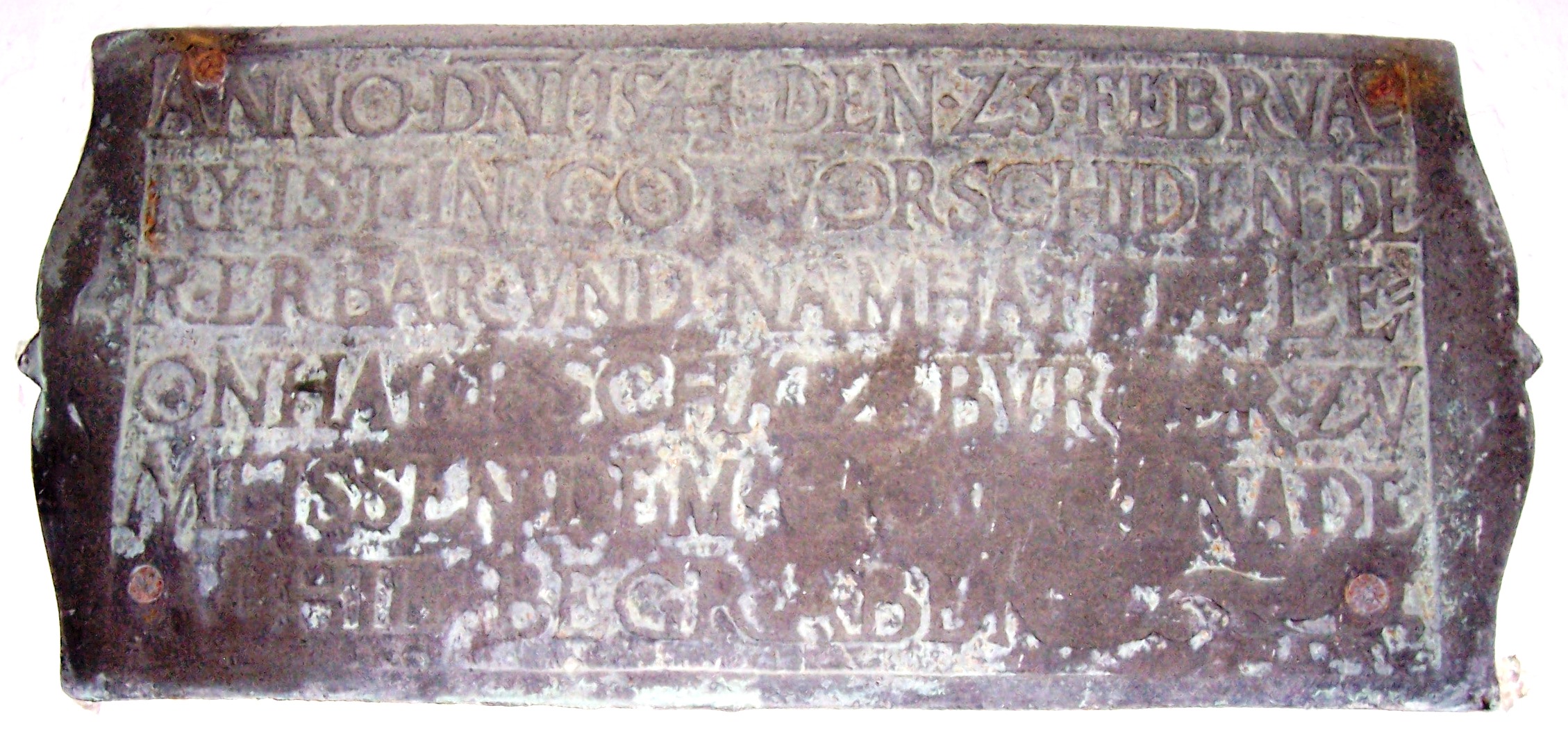 Bronzekartusche des Stadtrichters Loeonhard Schatz aus Meißen, gest. 1544